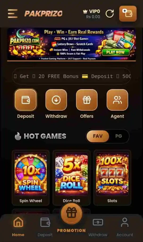 PAKPRIZO game downlaod apk