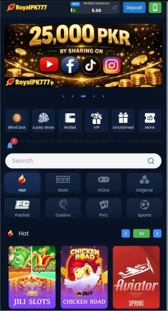 RoyalPK777 game download apk